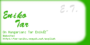 eniko tar business card